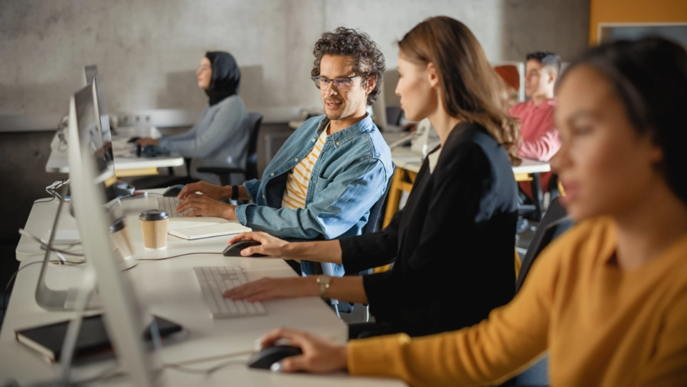 Students collaborating